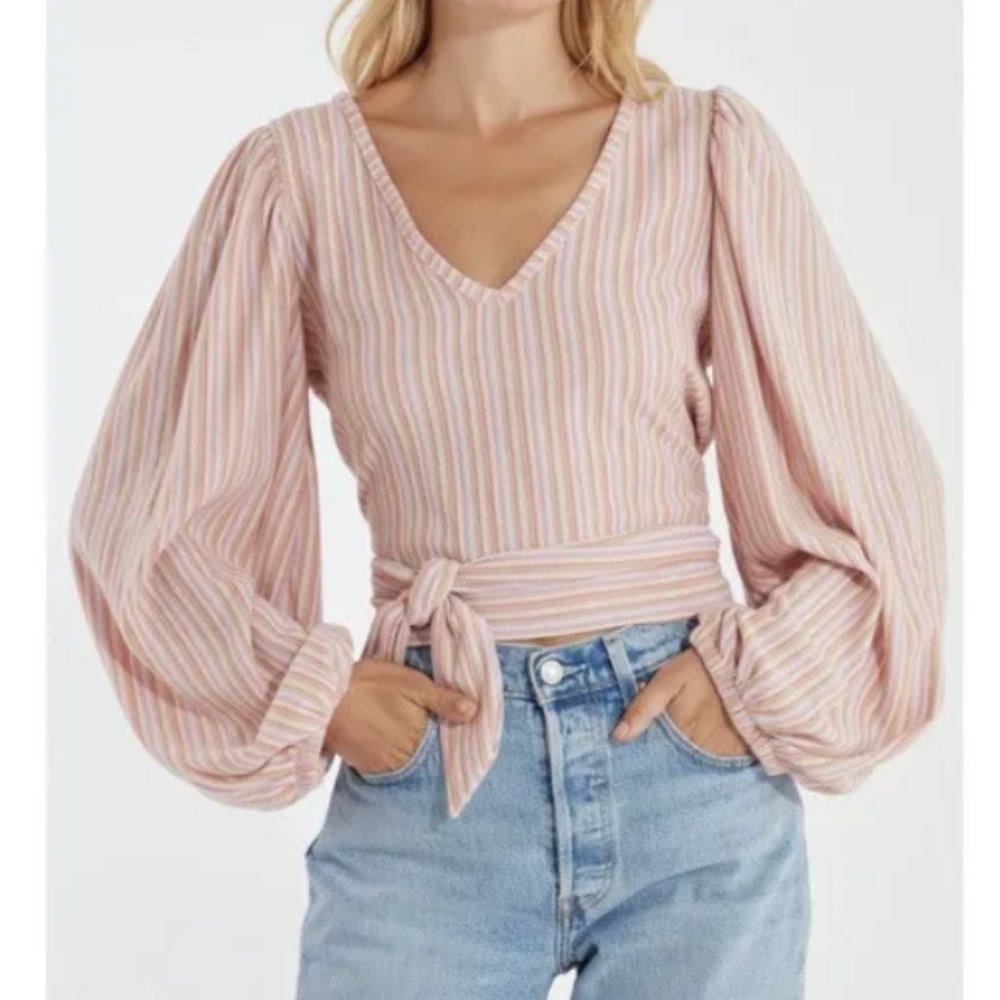 Free People Autumn Nights Long Sleeve Striped Top